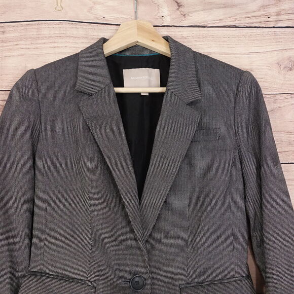 BANANA REPUBLIC GREY SUIT JACKET BLAZER SPORT COAT WOMENS SIZE 0 - Picture 2 of 7